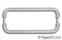 Asec 225mm Stainless Steel Pull Handle back to back fix