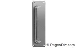 Asec 300mm Satin Stainless Steel Pull Handle on plate